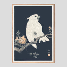 Load image into Gallery viewer, Cockatoo and Pomegranate - Ohara Koson Ukiyo-e Print